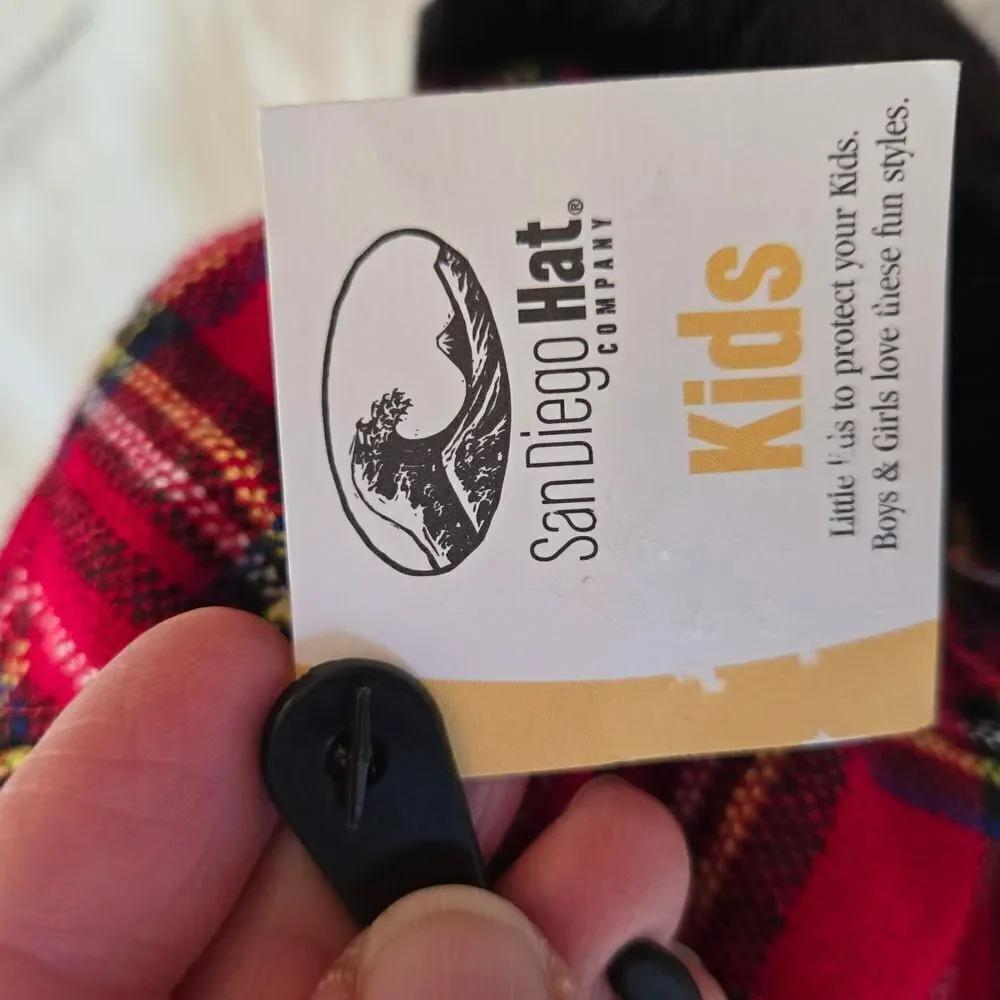 NWT San Diego Hat Company Kids Plaid Hat